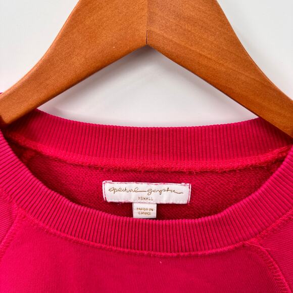 SPIRITUAL GANGSTER Pink Love Bridget Crewneck Sweatshirt // XS - Picture 4 of 9